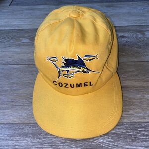 Cozumel Swordfish Yellow Baseball Adjustable Strapback Hat Cap